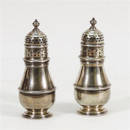 COPPIA DI SPARGIZUCCHERO IN ARGENTO - SILVER SUGAR SHAKER Birmingham,...