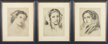 RITRATTI FEMMINILI - FEMALE PORTRAITS fine del XIX/inizio del XX secolo -...