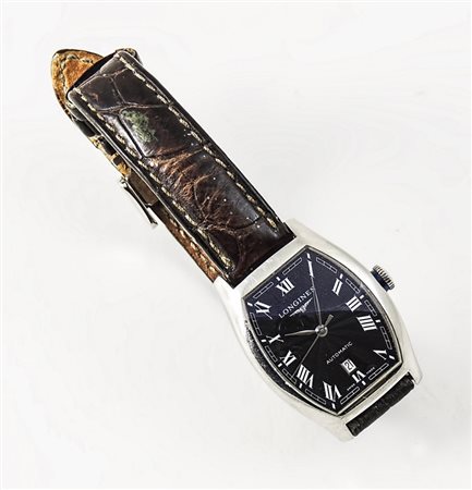 OROLOGIO DA POLSO IN ACCIAIO - STEEL WATCH Longines quadrante rettangolare...