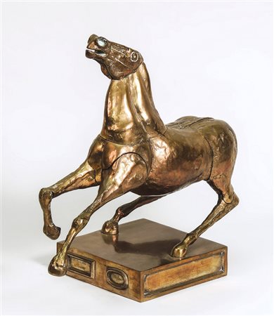 MIGUEL BERROCAL E BRUNO CASSINARI Il Cavallo 1973 - The Horse 1973 scultura...