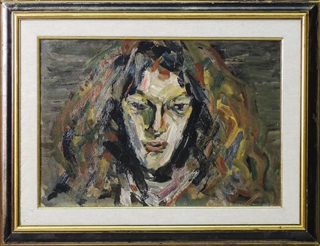 SILVIO LOFFREDO (1920-2013) Ritratto femminile - Female Portrait olio su...