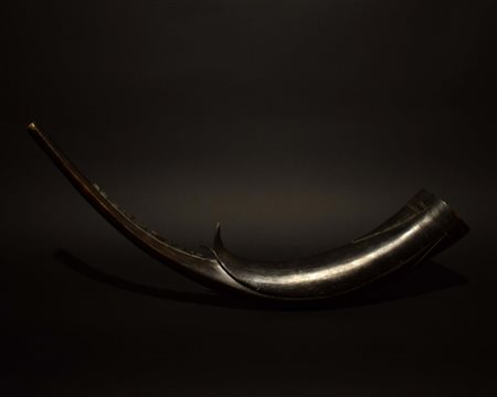 A large Indonesian carved horn