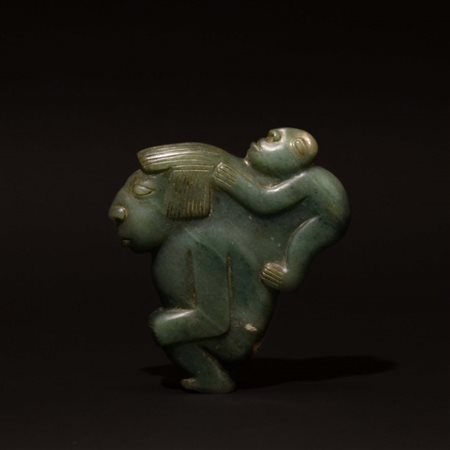 A Mesoamerican jade carving