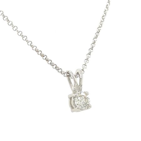 CIONDOLO ORO BIANCO 14K 0.60 GR CON DIAMANTI - PND30604