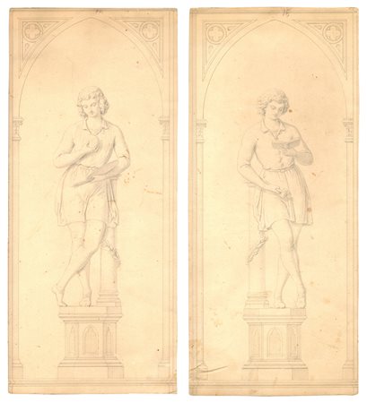 Jean-Auguste-Dominique Ingres (1780 - 1867), ambito di
Allegoria della pittura e della scultura