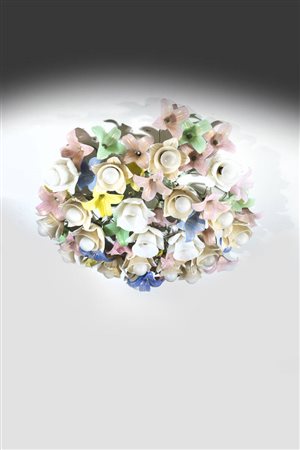 BAROVIER & TOSO<BR>Lampada a sospensione ad elementi floreali
