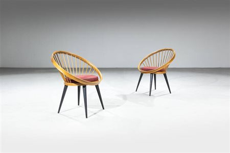 YNGVE EKSTROM<BR>Coppia di poltroncine