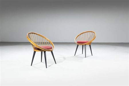 YNGVE EKSTROM<BR>Coppia di poltroncine