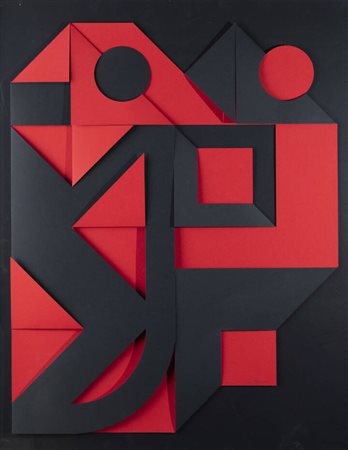 ENRICO CASTELLANI<BR>Castelmassa (RO) 1930 - 2017 Viterbo (VT)<BR>"Nero-rosso"