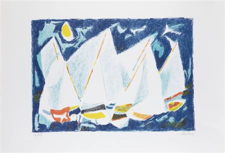 ENRICO PAULUCCI<BR>Genova 1901 - 1999 Torino<BR>"Vele"