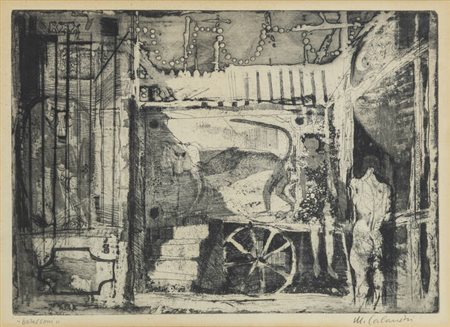 MARIO CALANDRI<BR>Torino 1914 - 1993<BR>"Baracconi"