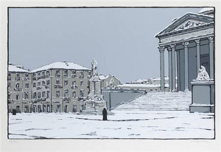 MARCHISIO GUGLIELMO Torino 1937 "Veduta della Gran Madre"