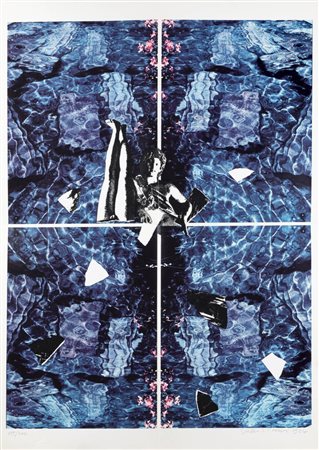 GIULIO PAOLINI<BR>Genova 1940<BR>"Giochi d'acqua" 1984