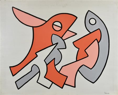 Stanley Tomshinsky (1935 - 2004) GOING THROUGH, 1974 olio su tela, cm 80x100...