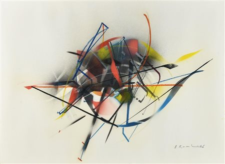 Edoardo Franceschini (1928 - 2006) SENZA TITOLO, 1976 tecnica mista su carta...