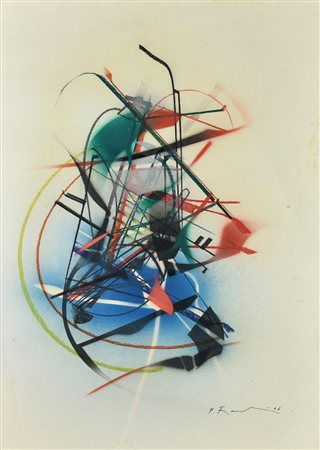 Edoardo Franceschini (1928 - 2006) SENZA TITOLO, 1976 tecnica mista su carta...