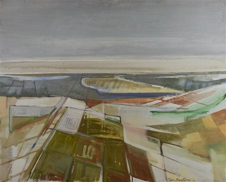 Tano Santoro (1940) SENZA TITOLO, 1970 olio su tela, cm 80x100 firma e data...