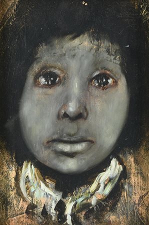 Ignoto SENZA TITOLO olio su tela, cm 24x18