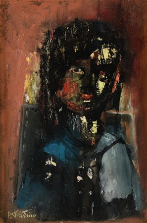 Piero Garino (1922 - 2009) SENZA TITOLO olio su tavola, cm 24x16 firma sul...