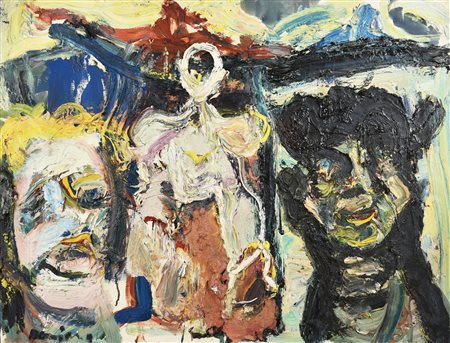 Bernard Damiano (1926 - 2000) SENZA TITOLO, 1977 olio su tela, cm 60x80 firma...