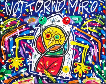 DONZELLI BRUNO Napoli 1941 "Notturno Mirò"