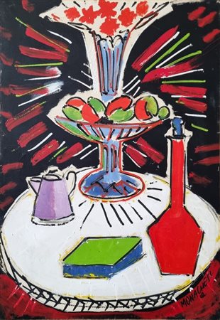 MONACHESI SANTE Macerata 1910 - Roma 1991 "Natura morta"