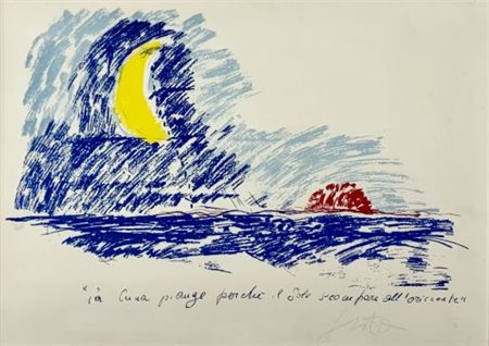 Tano Festa “La luna piange perché il sole scompare all’orizzonte”