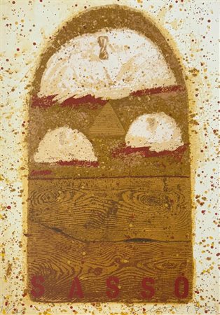 Joe Tilson “Le Crete Senesi, Sasso” 1995