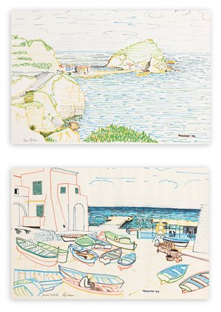 MICHELANGELO PERGHEM GELMI (1911-1992)  - Lotto unico di 2 opere