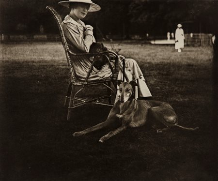 Jacques-Henri Lartigue (1894 - 1986)  - Marthe Chenal at the Racing Club de France, 1916