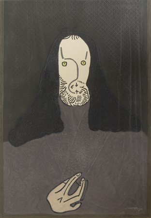 José García Ortega (Arroba de los Montes 1921 - Parigi 1990), “Senza titolo”.