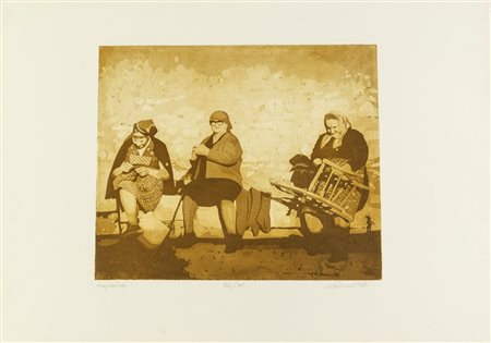 Graziano Tinti (Castello d'Argile 1945 -), “Scena quotidiana”.