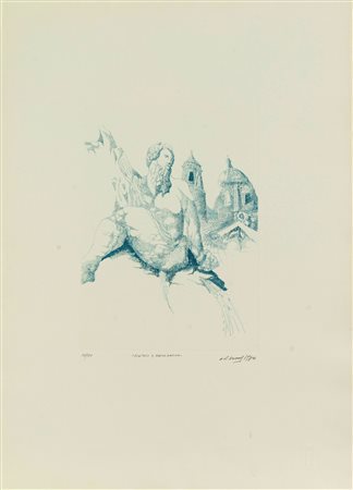 Godwin Ekhart, in arte "Ekhard", (Kalwang 1932 – Vienna 1995), “Fontana di Piazza Navona”, 1980.