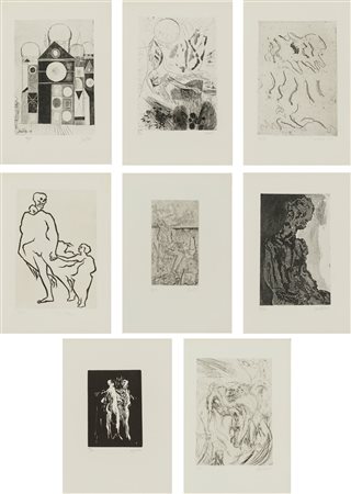 Cartella “Uomo nel mio tempo” con lirica di Salvatore Quasimodo, Edizioni Verona, 1963.