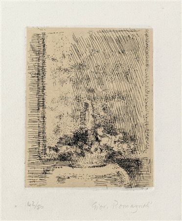 Giovanni Romagnoli (Faenza 1893 - Bologna 1976), “Cestino di fiori”.