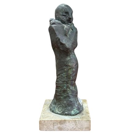 Scultura in bronzo a cera persa, periodo XX secolo, raffigurante Donna....