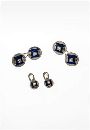 COPPIA DI GEMELLI E BOTTONI DA SPARATO