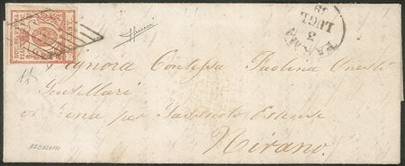 Antichi Stati Italiani - Parma - Governo Provvisorio - Lettera con 15 cent vermiglio (9)