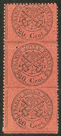 Antichi Stati Italiani - Stato pontificio - 1868 - 20 cent rosso bruno (27o)