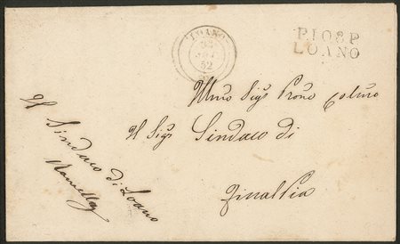 Antichi Stati Italiani - Sardegna - P.108 P Loano + Loano 25 set 52