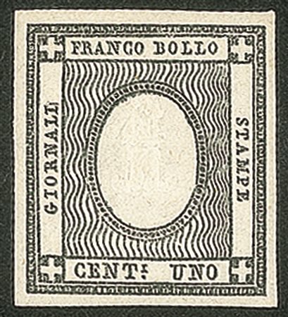 Antichi Stati Italiani - Sardegna - 1861 - 1 cent nero (19f)