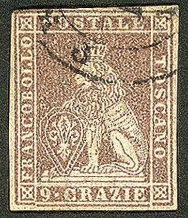 Antichi Stati Italiani - Toscana - Second emissione 9 crazie bruno lillaceo (16)