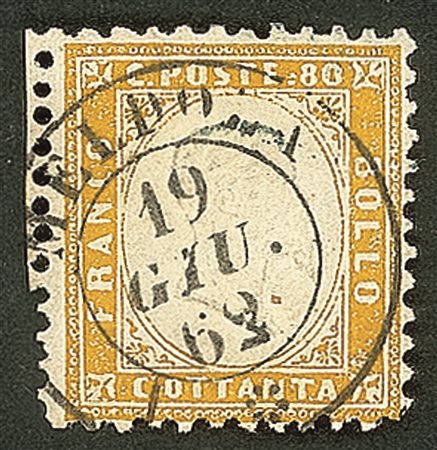 Regno - Vittorio Emanuele II - 80 cent giallo arancio (4)