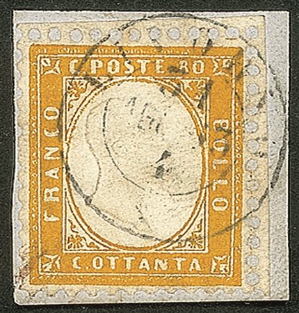 Regno - Vittorio Emanuele II - 80 cent giallo arancio (4)