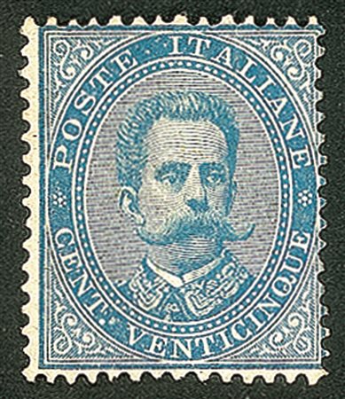 Regno - Umberto I - 1879 - 25 cent azzurro Umberto (40)