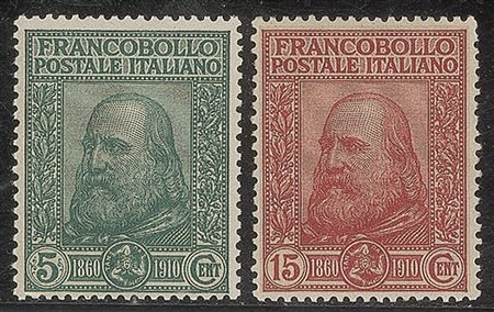 Regno - Vittorio Emanuele III - 1910 - Garibaldi - serie completa - 4 valori (87/90)
