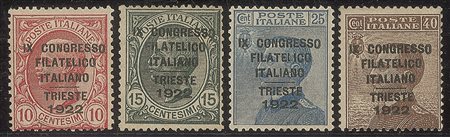 Regno - Vittorio Emanuele III - 1922 - Congresso Filatelico di Trieste (123/126)