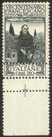 Regno - Vittorio Emanuele III - 30 cent S. Francesco (198pa varietà)