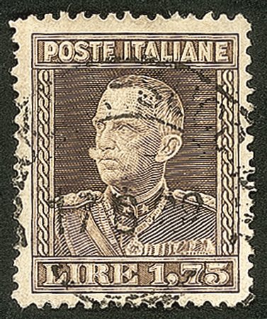 Regno - Vittorio Emanuele III - 1929 - 1,75 lire Vittorio Emanuele III dentellato 13 3/4 (242)