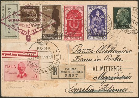 Regno - Vittorio Emanuele III - 1934 - Volo Roma Mogadiscio